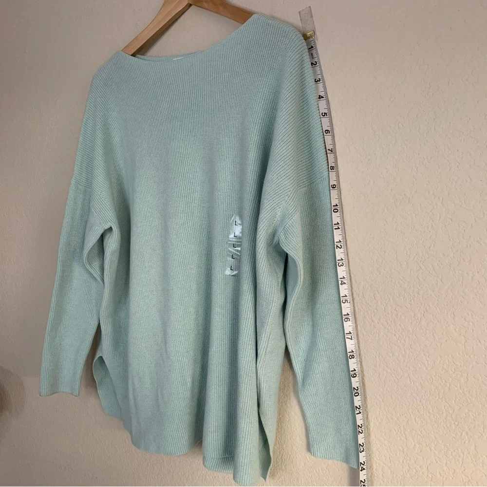 Uniqlo Ribbed Knit Long Sleeve Sweater NWOT Women's Size Large Cotton Cashmere